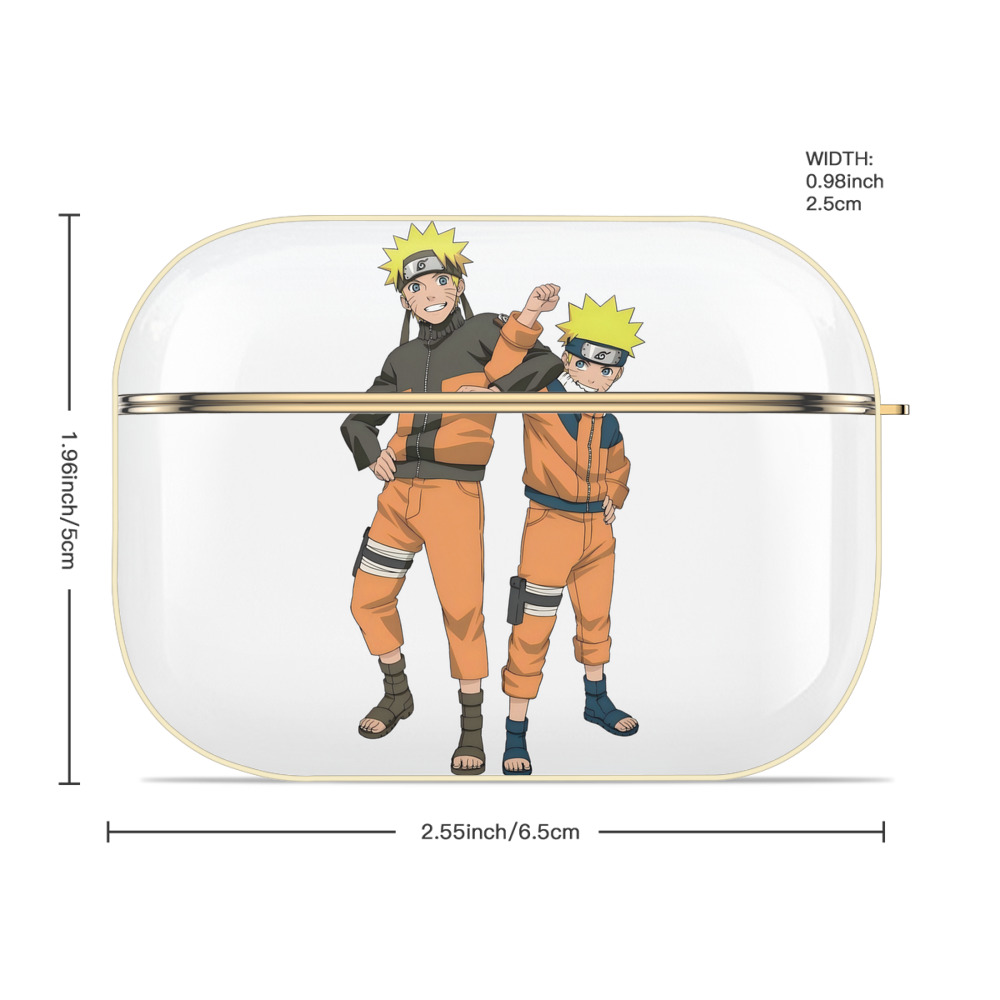 NARUTO -ナルト- うずまき ナルト Uzumaki Naruto 【AirPods Pro用】ハードシェル保護ケース｜耐衝撃・防指紋・カラビナ付き商品仕様