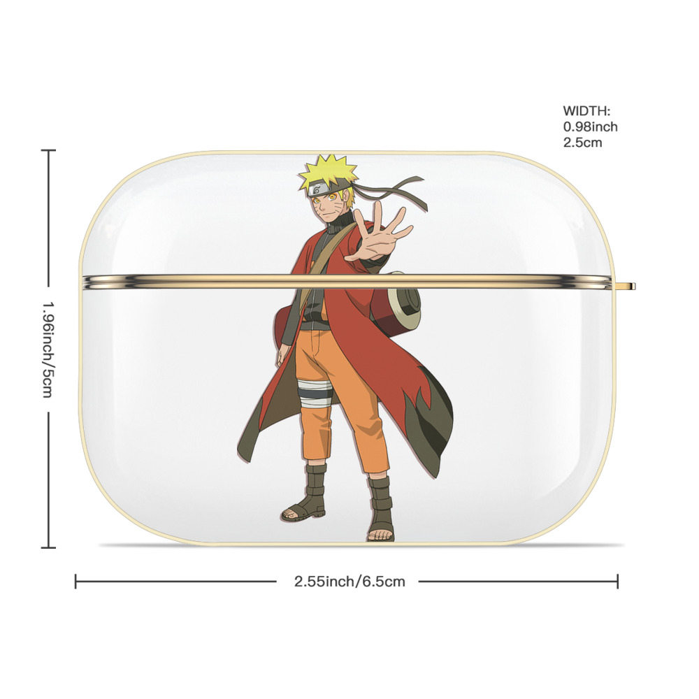NARUTO -ナルト- うずまき ナルト Uzumaki Naruto 【AirPods Pro用】ハードシェル保護ケース｜耐衝撃・防指紋・カラビナ付き商品仕様