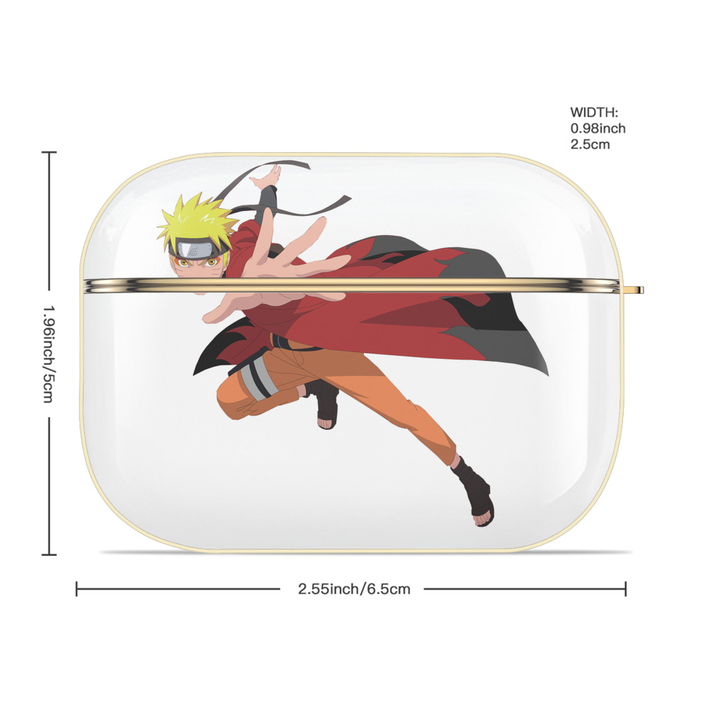 NARUTO -ナルト- うずまき ナルト Uzumaki Naruto 【AirPods Pro用】ハードシェル保護ケース｜耐衝撃・防指紋・カラビナ付き商品仕様