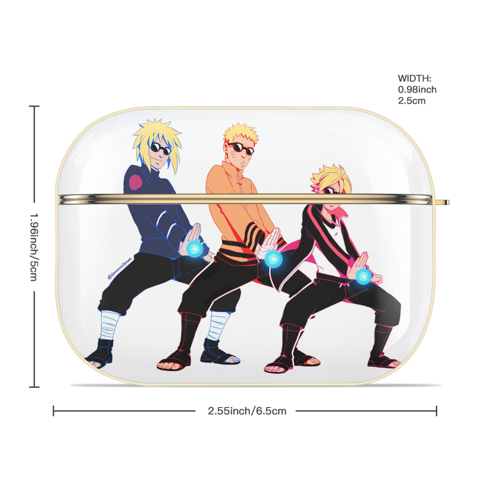 NARUTO -ナルト- うずまき ナルト Uzumaki Naruto 【AirPods Pro用】ハードシェル保護ケース｜耐衝撃・防指紋・カラビナ付き商品仕様