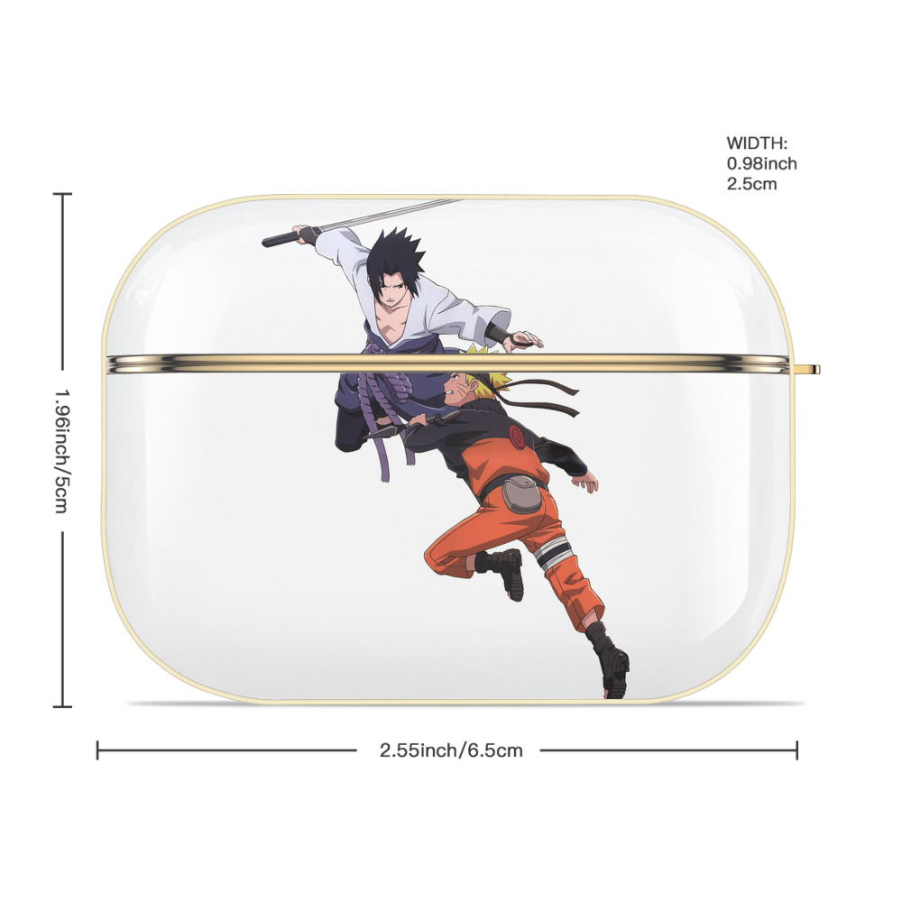 NARUTO -ナルト- うちは サスケ Uchiha Sasuke 【AirPods Pro用】ハードシェル保護ケース｜耐衝撃・防指紋・カラビナ付き商品仕様