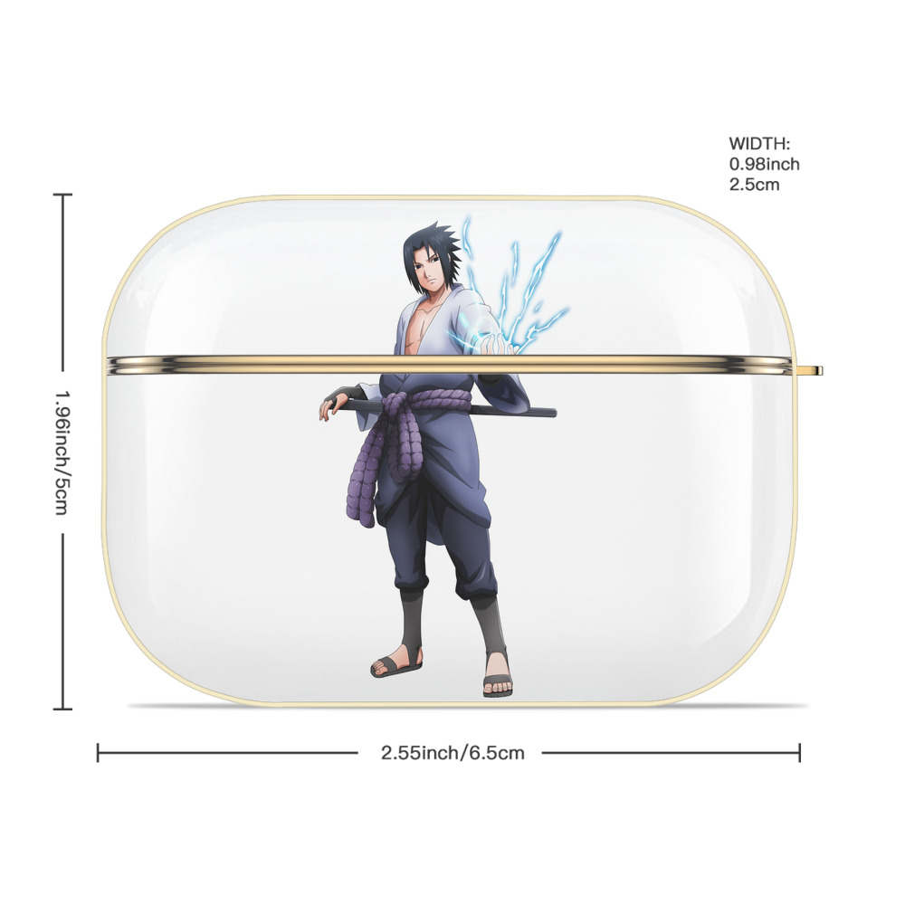 NARUTO -ナルト- うちは サスケ Uchiha Sasuke 【AirPods Pro用】ハードシェル保護ケース｜耐衝撃・防指紋・カラビナ付き商品仕様