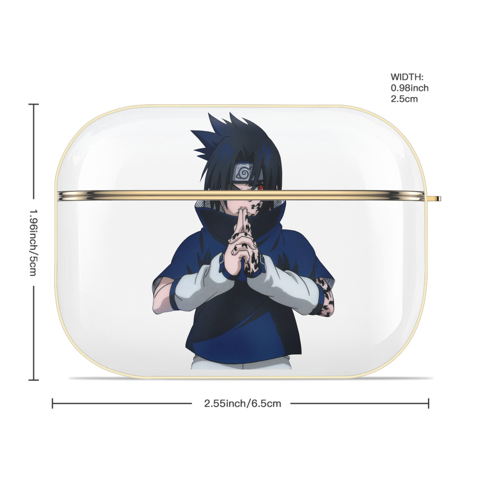 NARUTO -ナルト- うちは サスケ Uchiha Sasuke 【AirPods Pro用】ハードシェル保護ケース｜耐衝撃・防指紋・カラビナ付き商品仕様