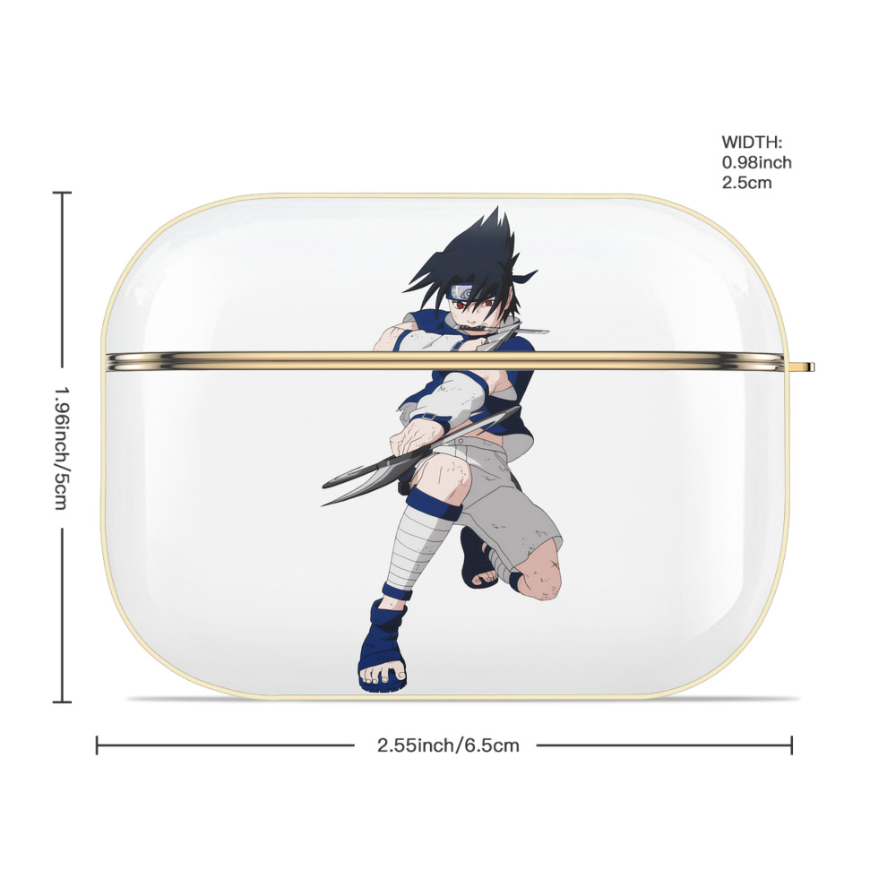 NARUTO -ナルト- うちは サスケ Uchiha Sasuke 【AirPods Pro用】ハードシェル保護ケース｜耐衝撃・防指紋・カラビナ付き商品仕様