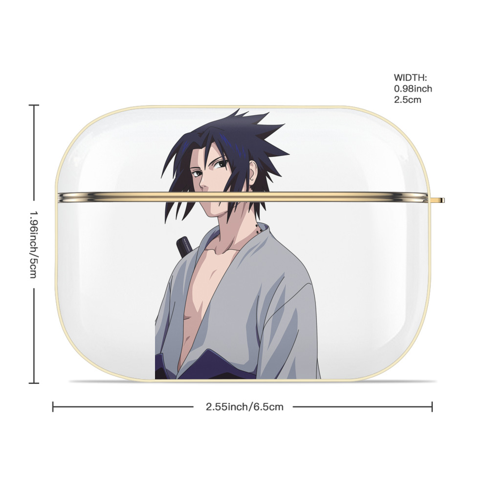 NARUTO -ナルト- うちは サスケ Uchiha Sasuke 【AirPods Pro用】ハードシェル保護ケース｜耐衝撃・防指紋・カラビナ付き商品仕様