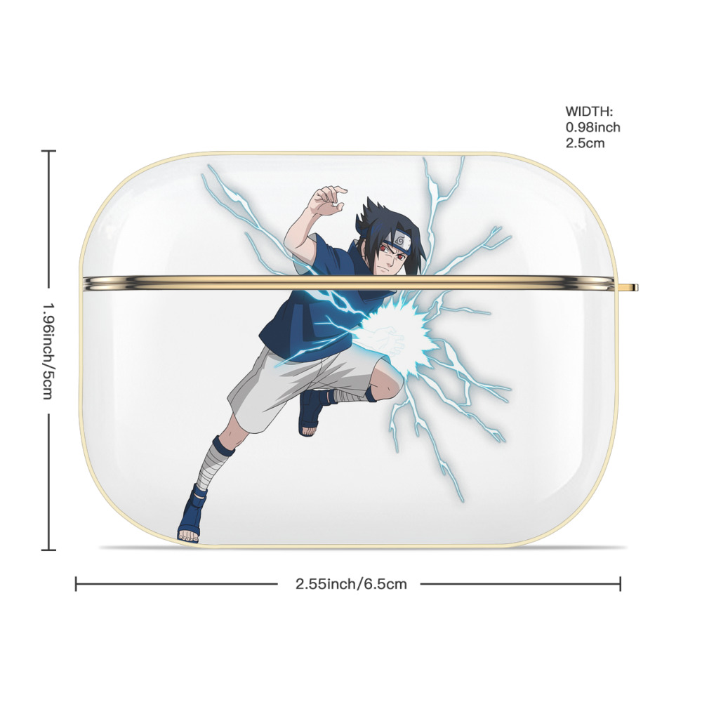 NARUTO -ナルト- うちは サスケ Uchiha Sasuke 【AirPods Pro用】ハードシェル保護ケース｜耐衝撃・防指紋・カラビナ付き商品仕様