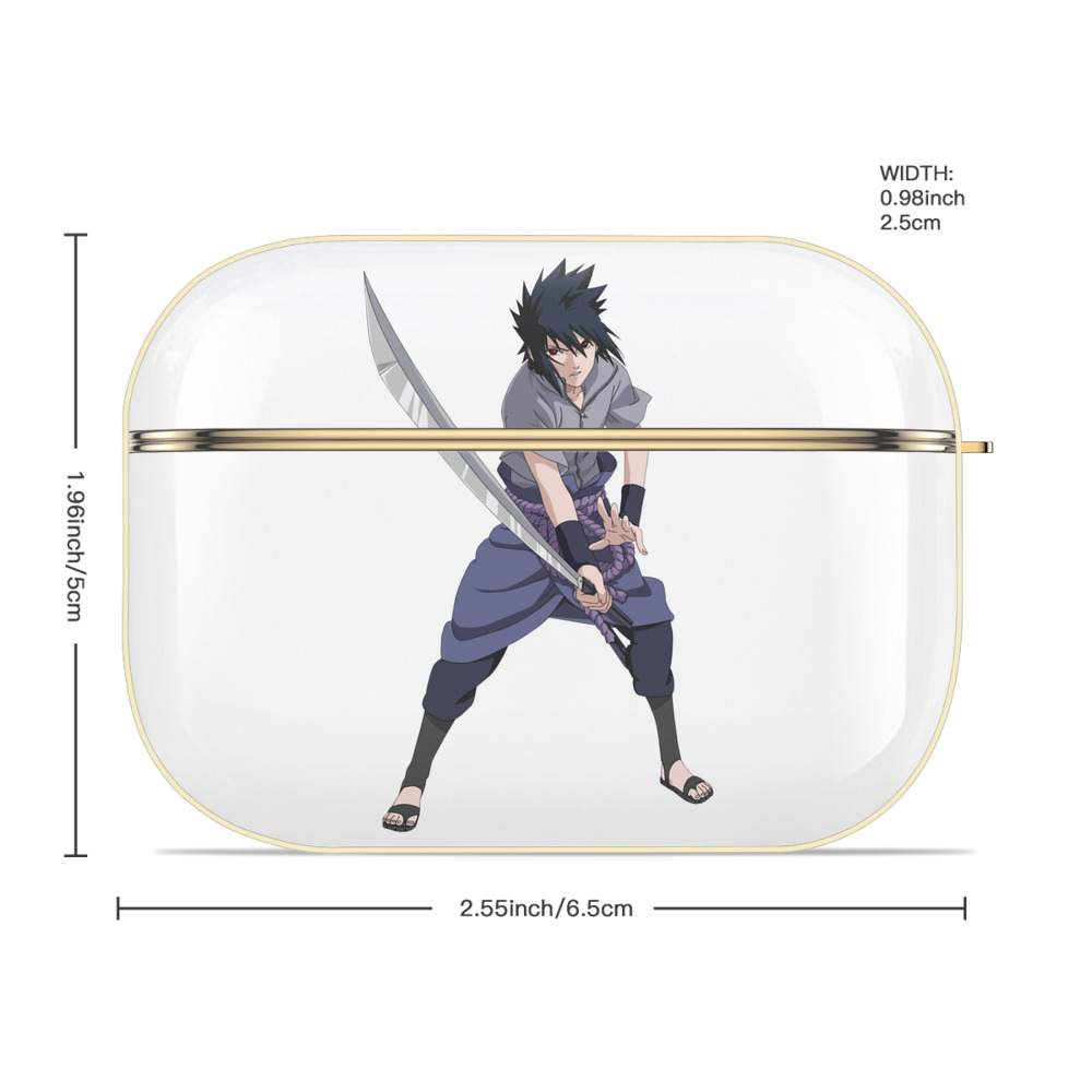 NARUTO -ナルト- うちは サスケ Uchiha Sasuke 【AirPods Pro用】ハードシェル保護ケース｜耐衝撃・防指紋・カラビナ付き商品仕様