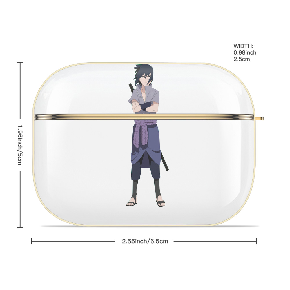 NARUTO -ナルト- うちは サスケ Uchiha Sasuke 【AirPods Pro用】ハードシェル保護ケース｜耐衝撃・防指紋・カラビナ付き商品仕様