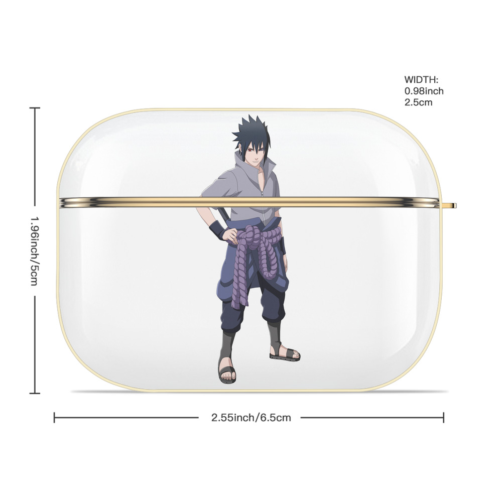 NARUTO -ナルト- うちは サスケ Uchiha Sasuke 【AirPods Pro用】ハードシェル保護ケース｜耐衝撃・防指紋・カラビナ付き商品仕様