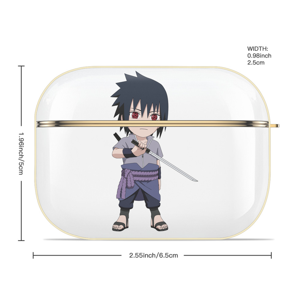 NARUTO -ナルト- うちは サスケ Uchiha Sasuke 【AirPods Pro用】ハードシェル保護ケース｜耐衝撃・防指紋・カラビナ付き商品仕様