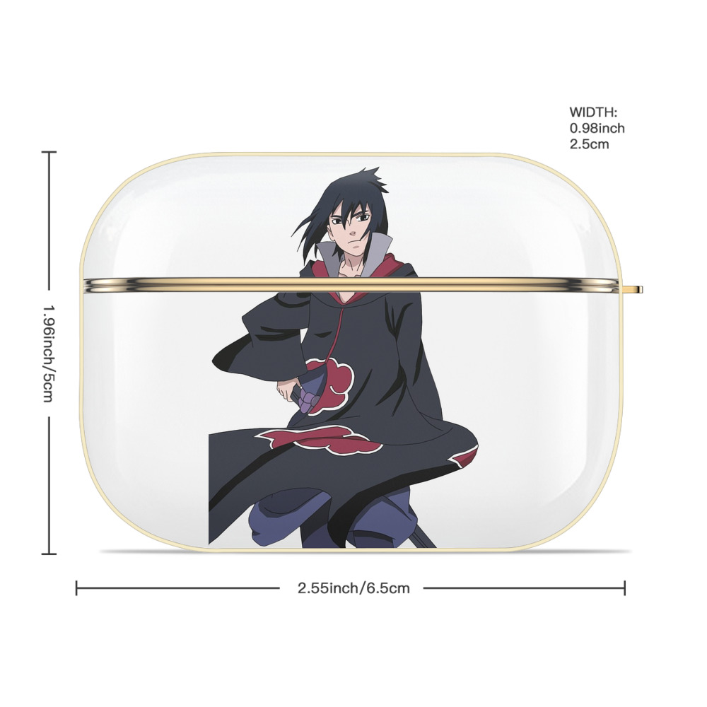 NARUTO -ナルト- うちは サスケ Uchiha Sasuke 【AirPods Pro用】ハードシェル保護ケース｜耐衝撃・防指紋・カラビナ付き商品仕様