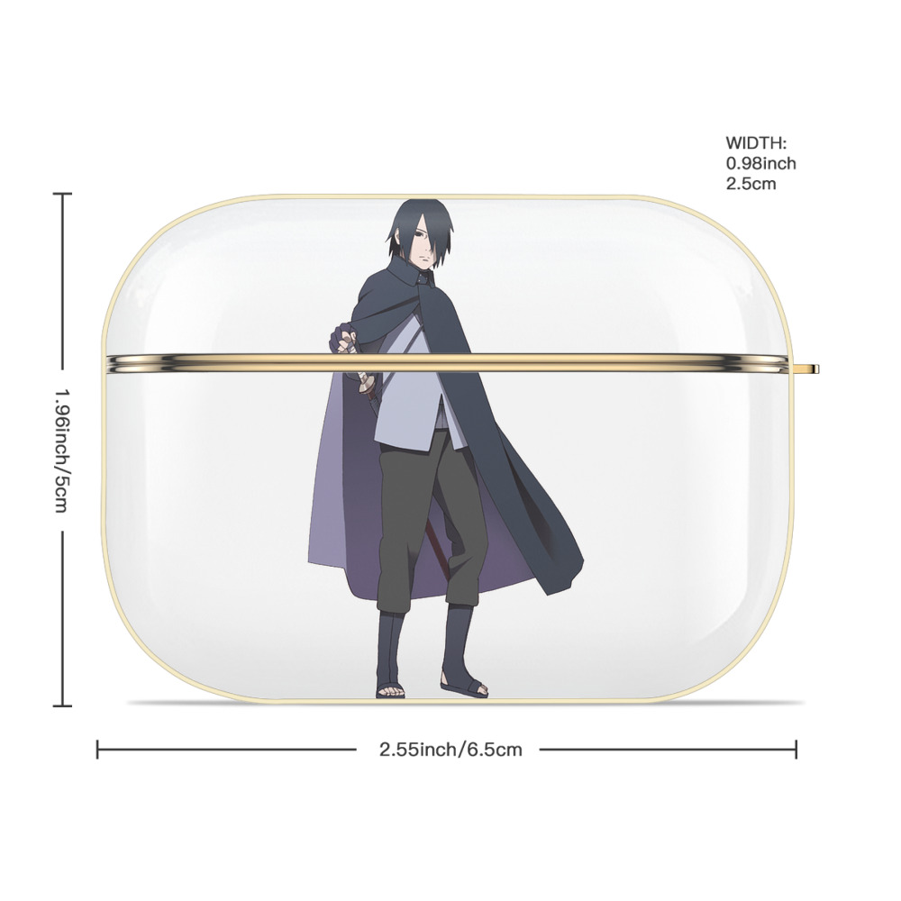 NARUTO -ナルト- うちは サスケ Uchiha Sasuke 【AirPods Pro用】ハードシェル保護ケース｜耐衝撃・防指紋・カラビナ付き商品仕様