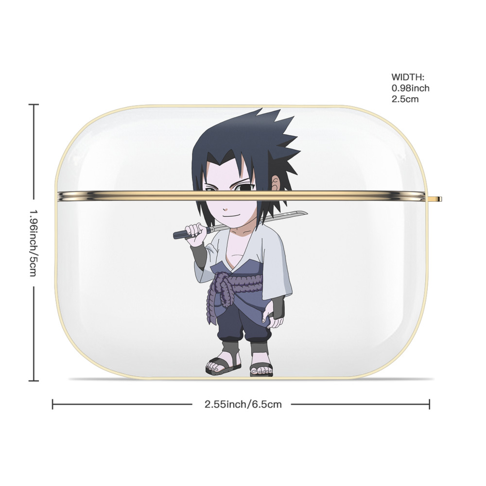 NARUTO -ナルト- うちは サスケ Uchiha Sasuke 【AirPods Pro用】ハードシェル保護ケース｜耐衝撃・防指紋・カラビナ付き商品仕様