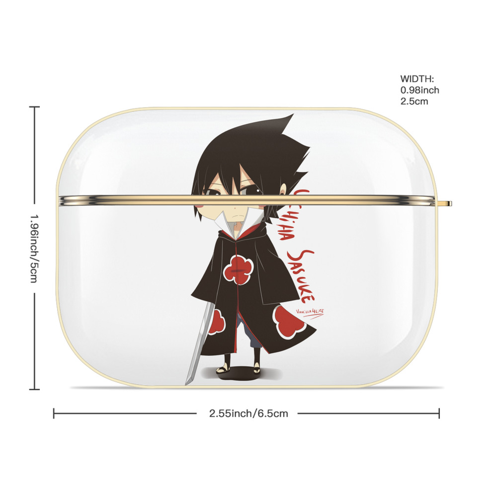 NARUTO -ナルト- うちは サスケ Uchiha Sasuke 【AirPods Pro用】ハードシェル保護ケース｜耐衝撃・防指紋・カラビナ付き商品仕様
