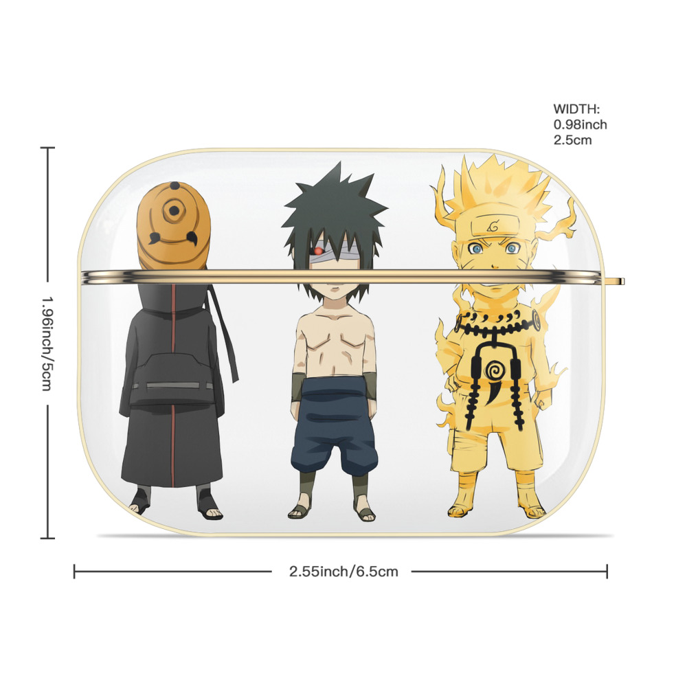 NARUTO -ナルト- うちは サスケ Uchiha Sasuke 【AirPods Pro用】ハードシェル保護ケース｜耐衝撃・防指紋・カラビナ付き商品仕様