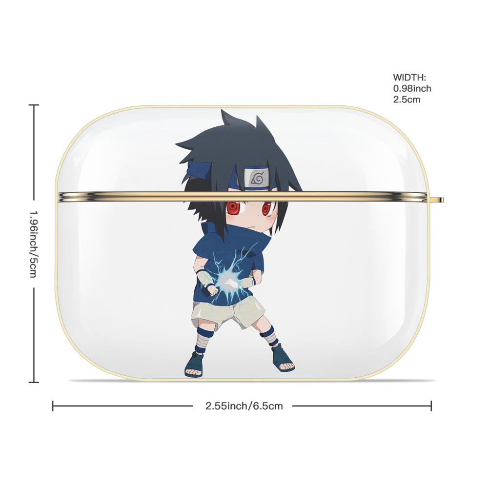 NARUTO -ナルト- うちは サスケ Uchiha Sasuke 【AirPods Pro用】ハードシェル保護ケース｜耐衝撃・防指紋・カラビナ付き商品仕様