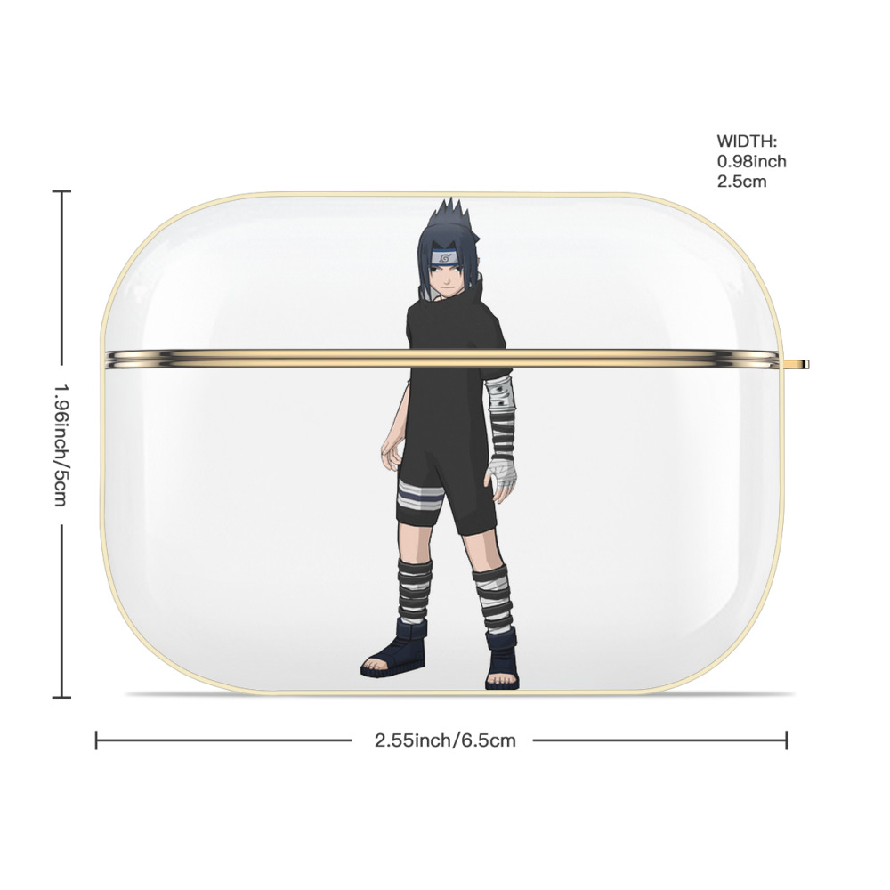 NARUTO -ナルト- うちは サスケ Uchiha Sasuke 【AirPods Pro用】ハードシェル保護ケース｜耐衝撃・防指紋・カラビナ付き商品仕様