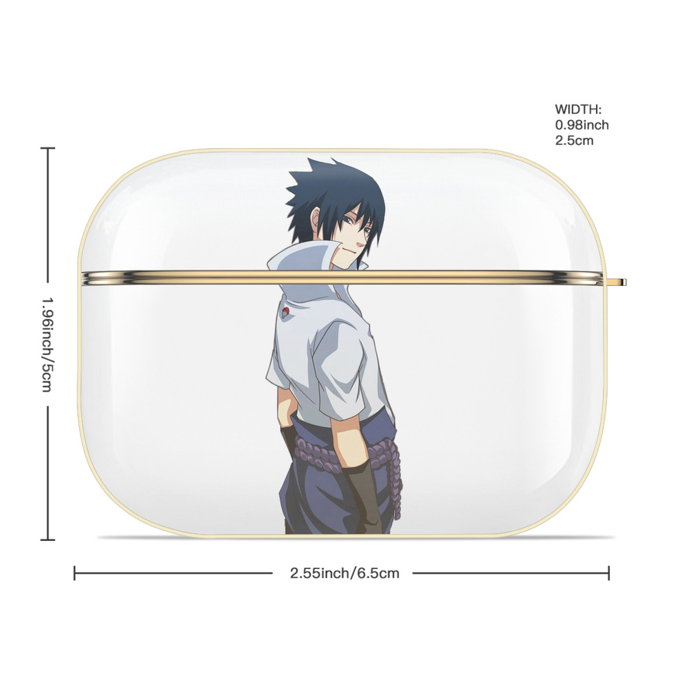 NARUTO -ナルト- うちは サスケ Uchiha Sasuke 【AirPods Pro用】ハードシェル保護ケース｜耐衝撃・防指紋・カラビナ付き商品仕様