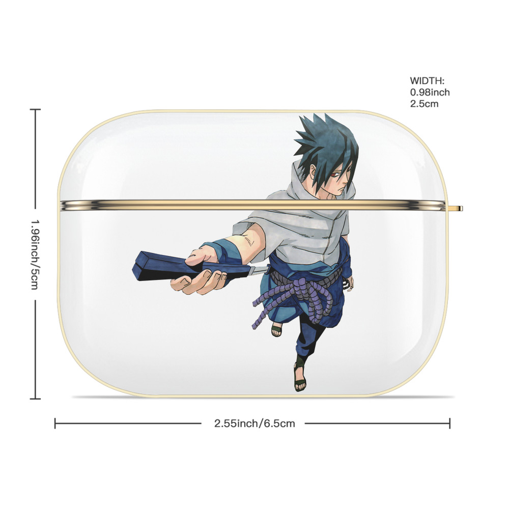 NARUTO -ナルト- うちは サスケ Uchiha Sasuke 【AirPods Pro用】ハードシェル保護ケース｜耐衝撃・防指紋・カラビナ付き商品仕様