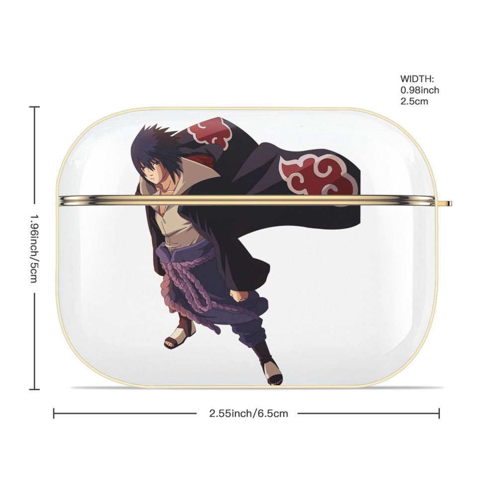 NARUTO -ナルト- うちは サスケ Uchiha Sasuke 【AirPods Pro用】ハードシェル保護ケース｜耐衝撃・防指紋・カラビナ付き商品仕様