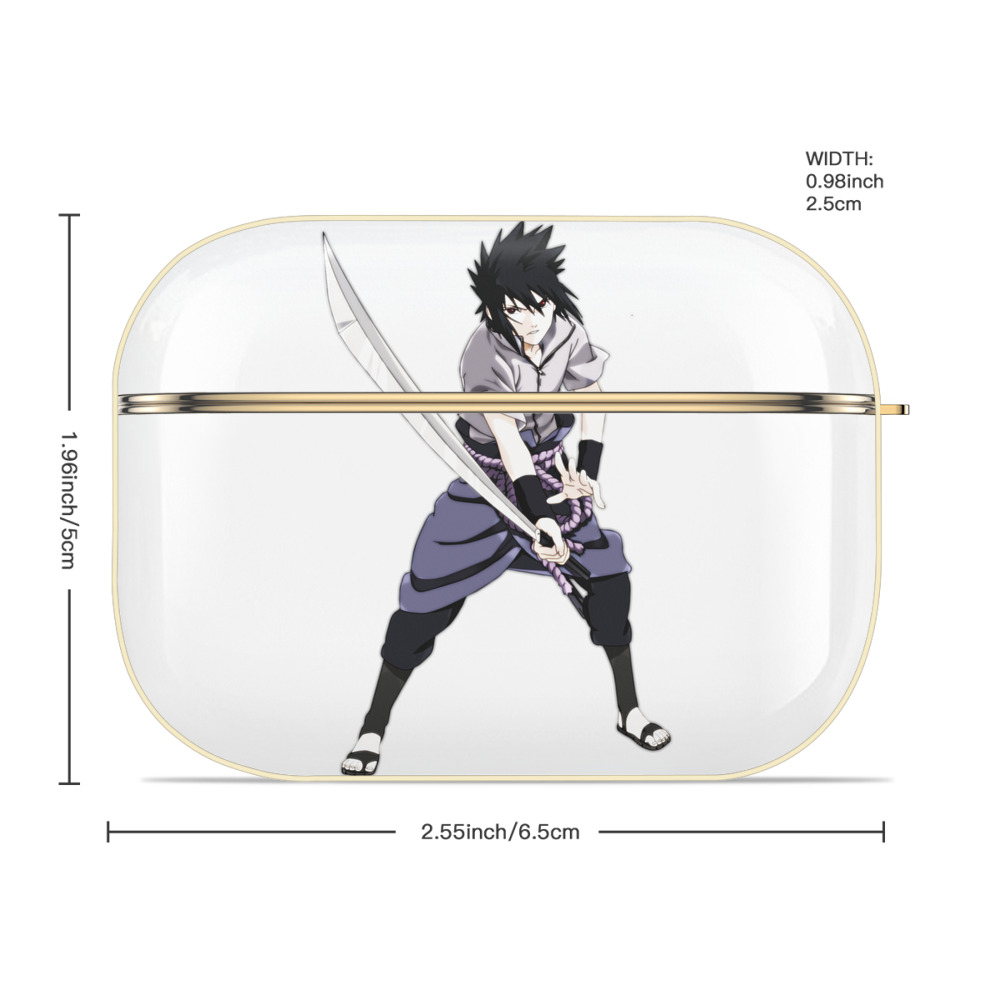 NARUTO -ナルト- うちは サスケ Uchiha Sasuke 【AirPods Pro用】ハードシェル保護ケース｜耐衝撃・防指紋・カラビナ付き商品仕様