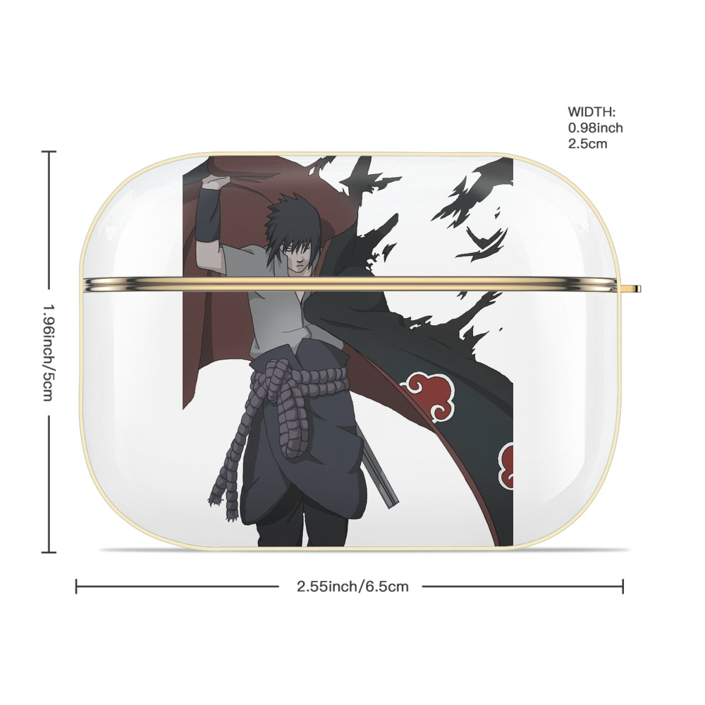 NARUTO -ナルト- うちは サスケ Uchiha Sasuke 【AirPods Pro用】ハードシェル保護ケース｜耐衝撃・防指紋・カラビナ付き商品仕様