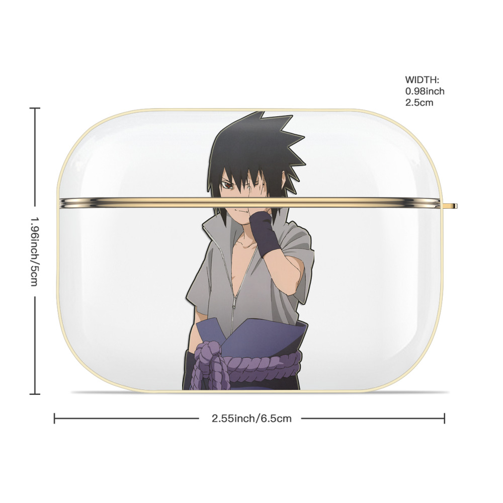 NARUTO -ナルト- うちは サスケ Uchiha Sasuke 【AirPods Pro用】ハードシェル保護ケース｜耐衝撃・防指紋・カラビナ付き商品仕様