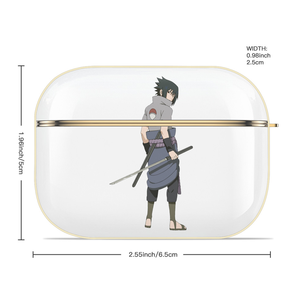 NARUTO -ナルト- うちは サスケ Uchiha Sasuke 【AirPods Pro用】ハードシェル保護ケース｜耐衝撃・防指紋・カラビナ付き商品仕様