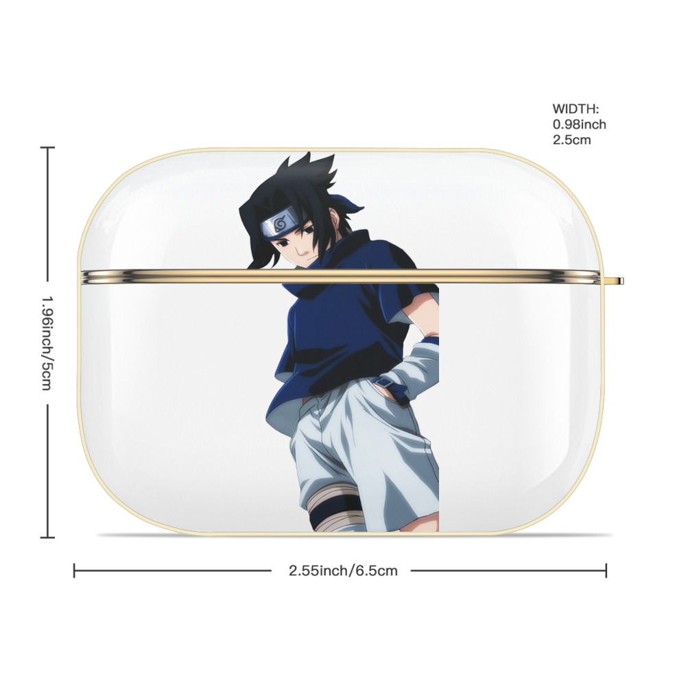 NARUTO -ナルト- うちは サスケ Uchiha Sasuke 【AirPods Pro用】ハードシェル保護ケース｜耐衝撃・防指紋・カラビナ付き商品仕様
