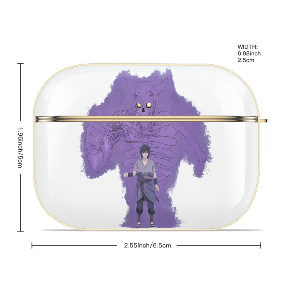 NARUTO -ナルト- うちは サスケ Uchiha Sasuke 【AirPods Pro用】ハードシェル保護ケース｜耐衝撃・防指紋・カラビナ付き商品仕様