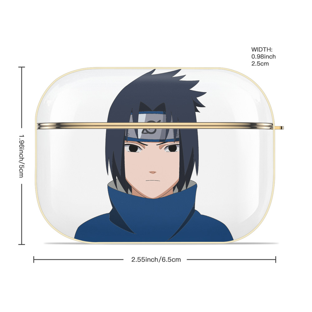 NARUTO -ナルト- うちは サスケ Uchiha Sasuke 【AirPods Pro用】ハードシェル保護ケース｜耐衝撃・防指紋・カラビナ付き商品仕様