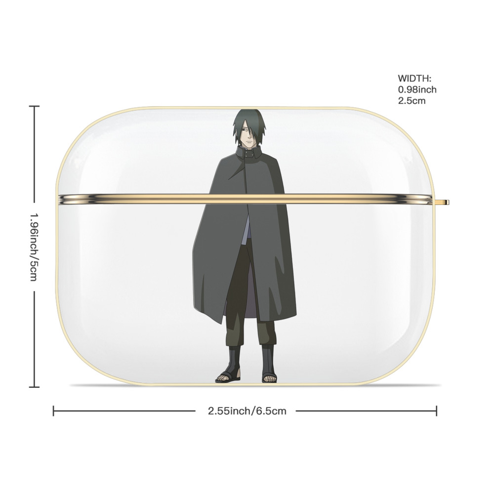 NARUTO -ナルト- うちは サスケ Uchiha Sasuke 【AirPods Pro用】ハードシェル保護ケース｜耐衝撃・防指紋・カラビナ付き商品仕様
