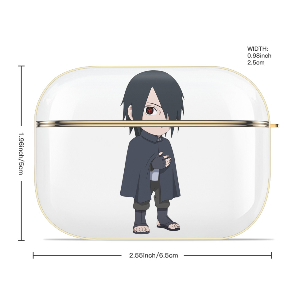 NARUTO -ナルト- うちは サスケ Uchiha Sasuke 【AirPods Pro用】ハードシェル保護ケース｜耐衝撃・防指紋・カラビナ付き商品仕様