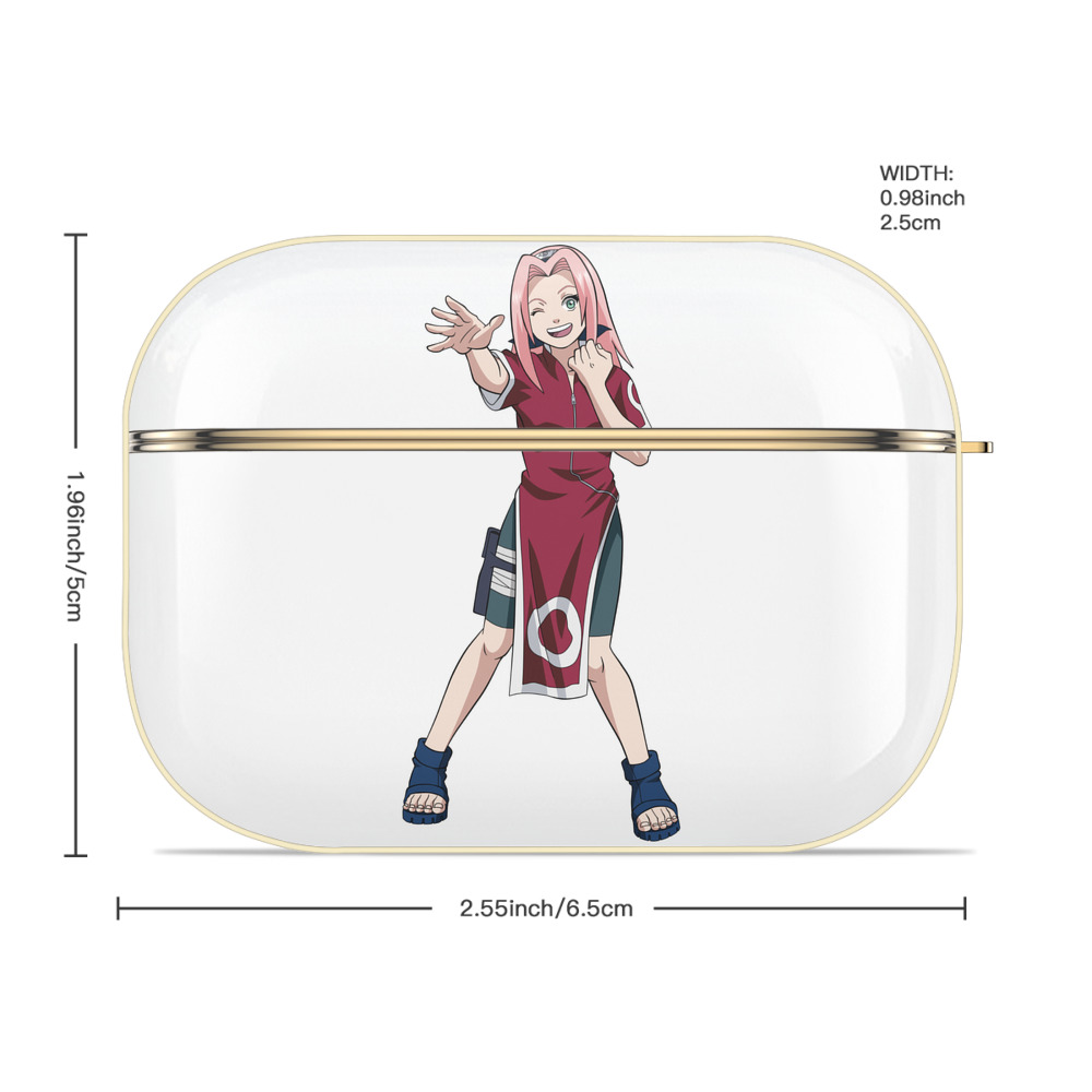 NARUTO -ナルト- 春野サクラ Haruno Sakura 【AirPods Pro用】ハードシェル保護ケース｜耐衝撃・防指紋・カラビナ付き商品仕様
