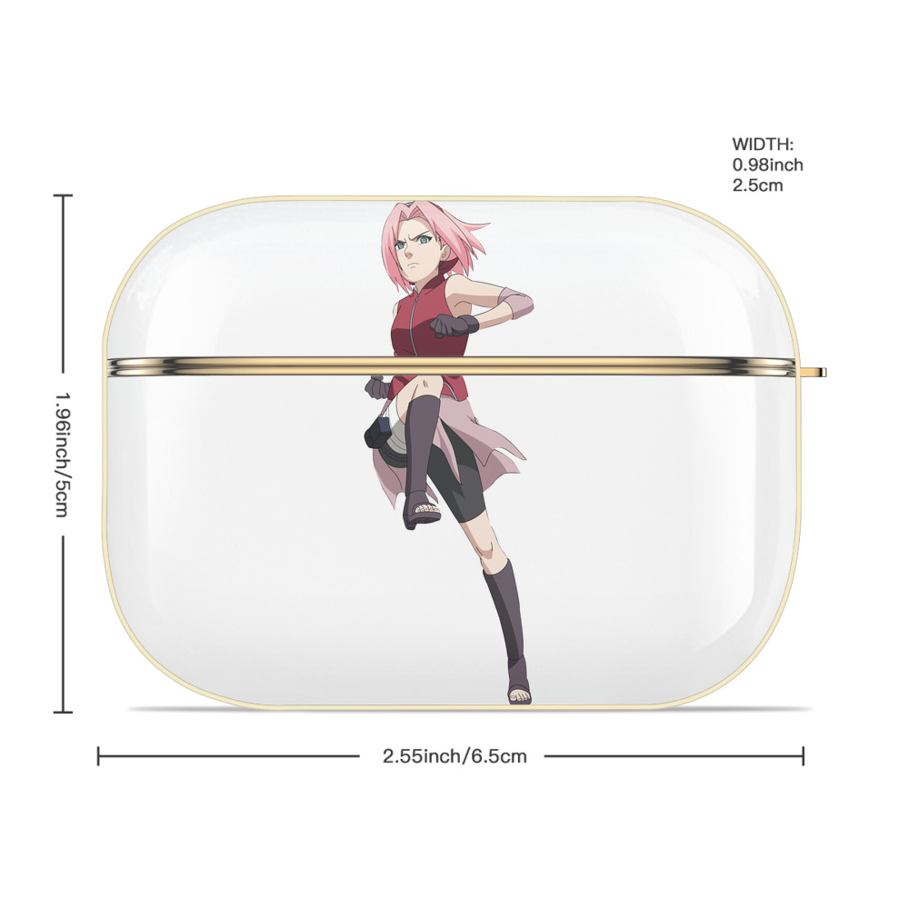 NARUTO -ナルト- 春野サクラ Haruno Sakura 【AirPods Pro用】ハードシェル保護ケース｜耐衝撃・防指紋・カラビナ付き商品仕様