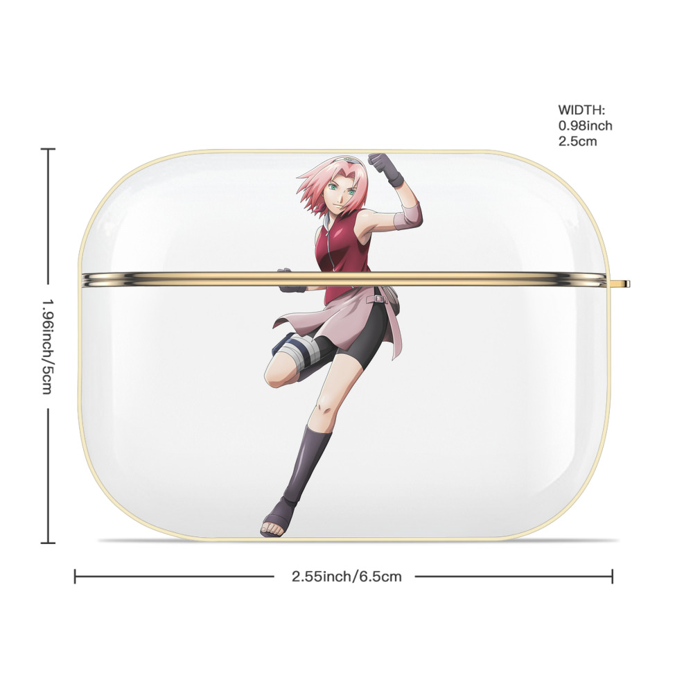 NARUTO -ナルト- 春野サクラ Haruno Sakura 【AirPods Pro用】ハードシェル保護ケース｜耐衝撃・防指紋・カラビナ付き商品仕様