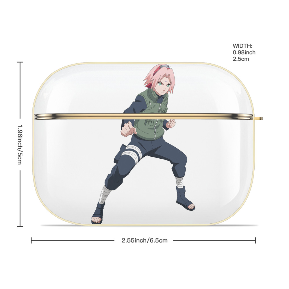 NARUTO -ナルト- 春野サクラ Haruno Sakura 【AirPods Pro用】ハードシェル保護ケース｜耐衝撃・防指紋・カラビナ付き商品仕様