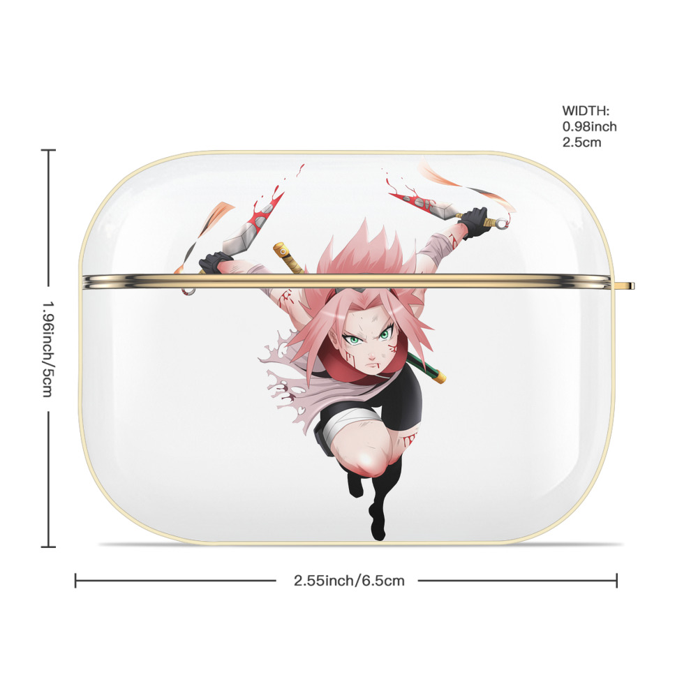 NARUTO -ナルト- 春野サクラ Haruno Sakura 【AirPods Pro用】ハードシェル保護ケース｜耐衝撃・防指紋・カラビナ付き商品仕様
