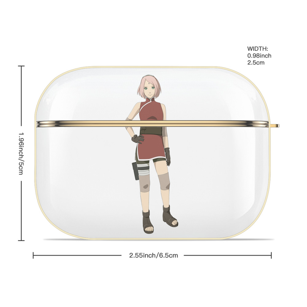 NARUTO -ナルト- 春野サクラ Haruno Sakura 【AirPods Pro用】ハードシェル保護ケース｜耐衝撃・防指紋・カラビナ付き商品仕様