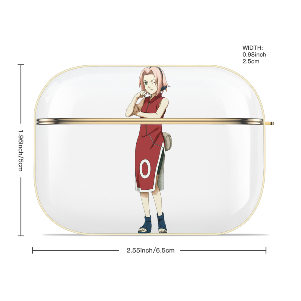 NARUTO -ナルト- 春野サクラ Haruno Sakura 【AirPods Pro用】ハードシェル保護ケース｜耐衝撃・防指紋・カラビナ付き商品仕様