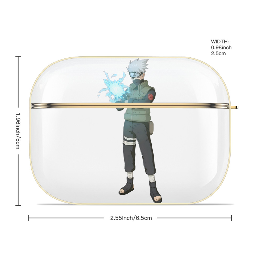 NARUTO -ナルト- はたけ カカシ Hatake Kakashi 【AirPods Pro用】ハードシェル保護ケース｜耐衝撃・防指紋・カラビナ付き商品仕様