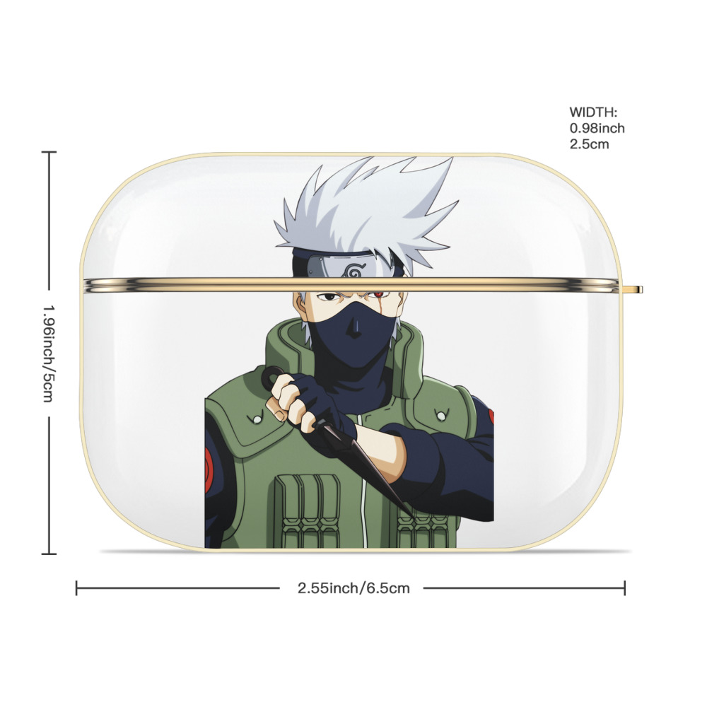 NARUTO -ナルト- はたけ カカシ Hatake Kakashi 【AirPods Pro用】ハードシェル保護ケース｜耐衝撃・防指紋・カラビナ付き商品仕様