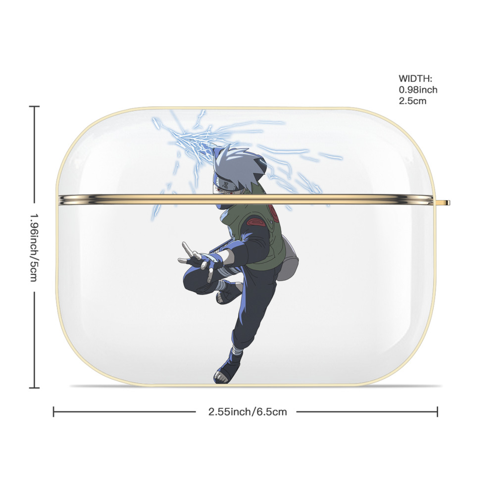 NARUTO -ナルト- はたけ カカシ Hatake Kakashi 【AirPods Pro用】ハードシェル保護ケース｜耐衝撃・防指紋・カラビナ付き商品仕様