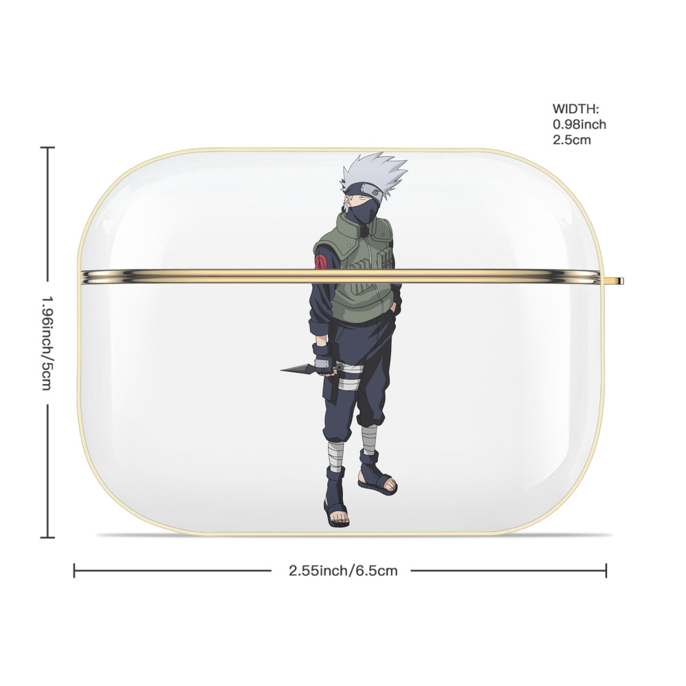 NARUTO -ナルト- はたけ カカシ Hatake Kakashi 【AirPods Pro用】ハードシェル保護ケース｜耐衝撃・防指紋・カラビナ付き商品仕様