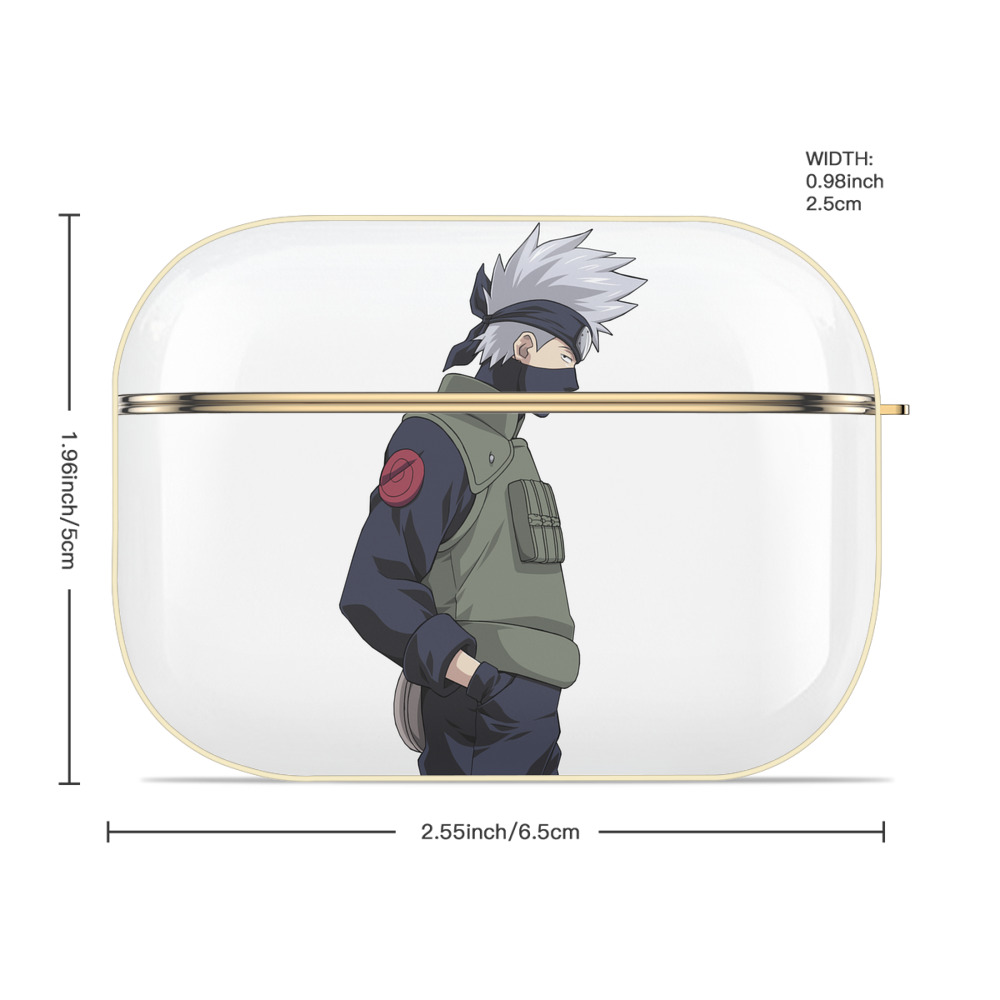 NARUTO -ナルト- はたけ カカシ Hatake Kakashi 【AirPods Pro用】ハードシェル保護ケース｜耐衝撃・防指紋・カラビナ付き商品仕様