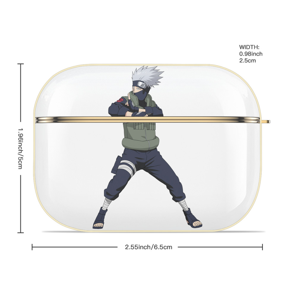 NARUTO -ナルト- はたけ カカシ Hatake Kakashi 【AirPods Pro用】ハードシェル保護ケース｜耐衝撃・防指紋・カラビナ付き商品仕様