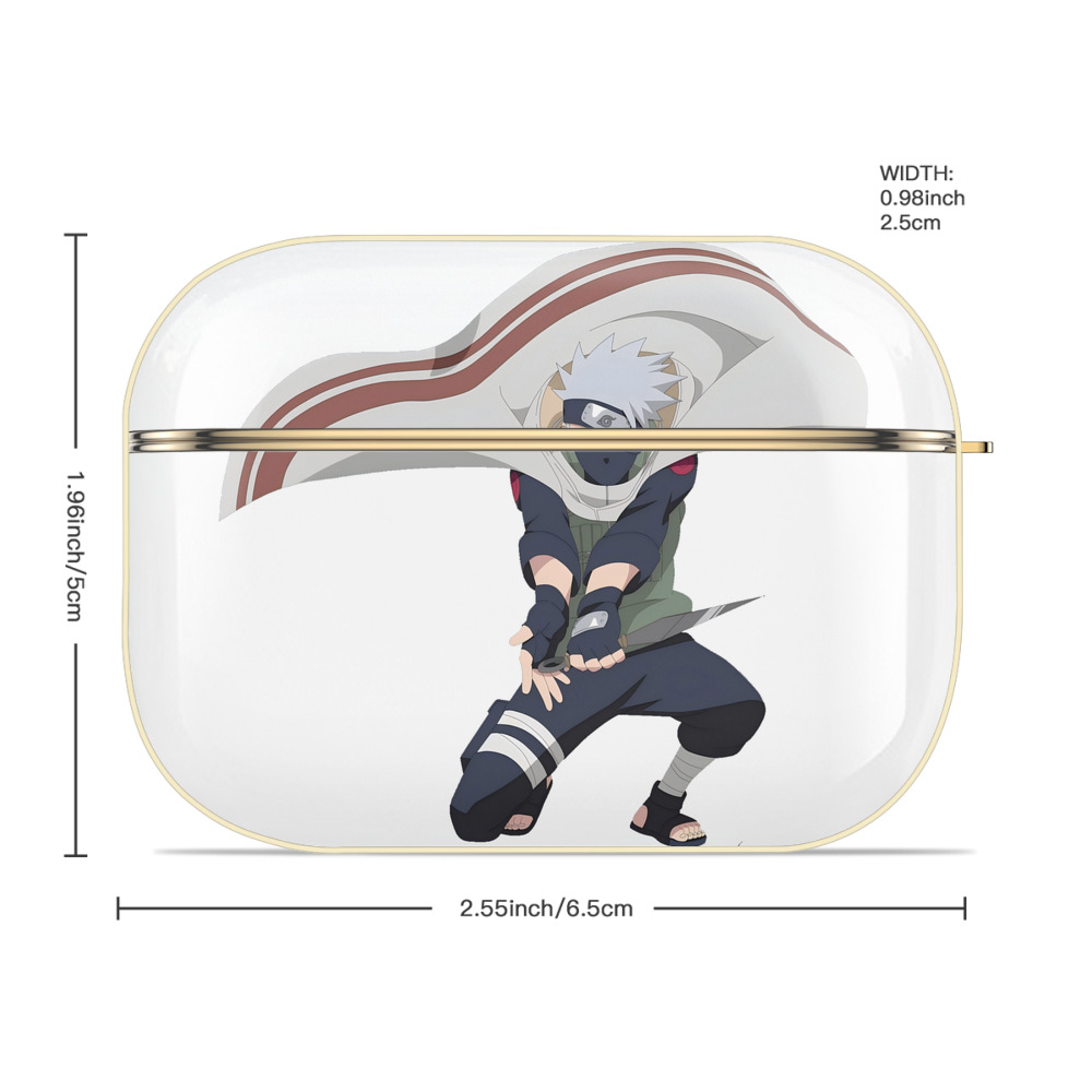 NARUTO -ナルト- はたけ カカシ Hatake Kakashi 【AirPods Pro用】ハードシェル保護ケース｜耐衝撃・防指紋・カラビナ付き商品仕様