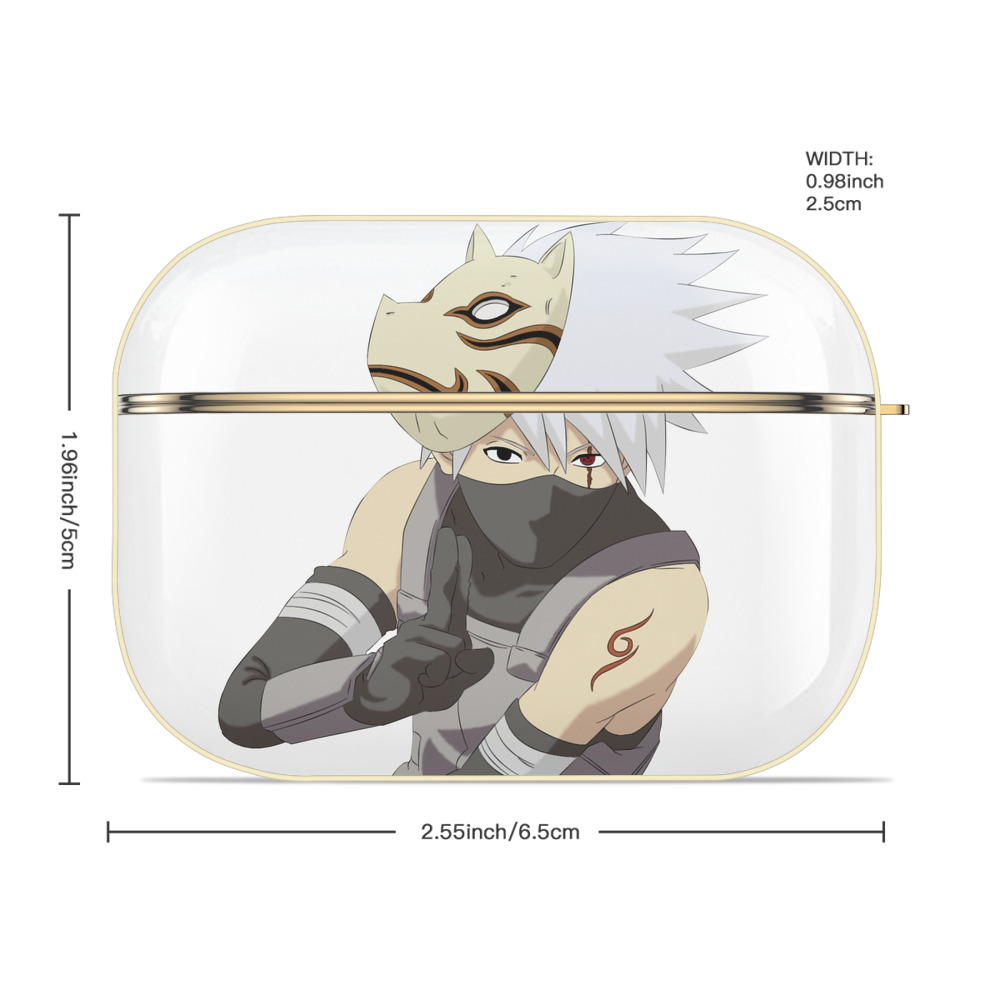 NARUTO -ナルト- はたけ カカシ Hatake Kakashi 【AirPods Pro用】ハードシェル保護ケース｜耐衝撃・防指紋・カラビナ付き商品仕様
