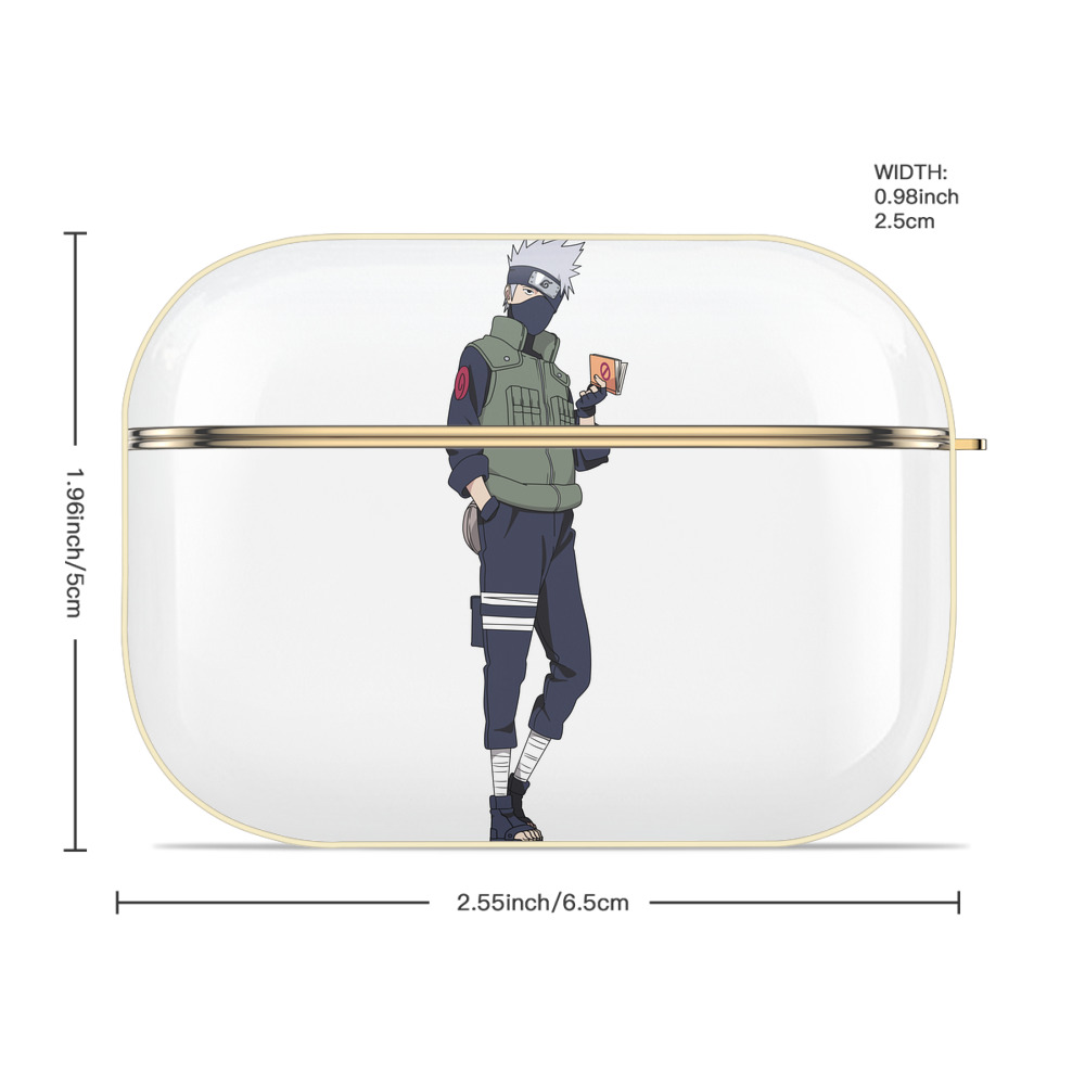 NARUTO -ナルト- はたけ カカシ Hatake Kakashi 【AirPods Pro用】ハードシェル保護ケース｜耐衝撃・防指紋・カラビナ付き商品仕様