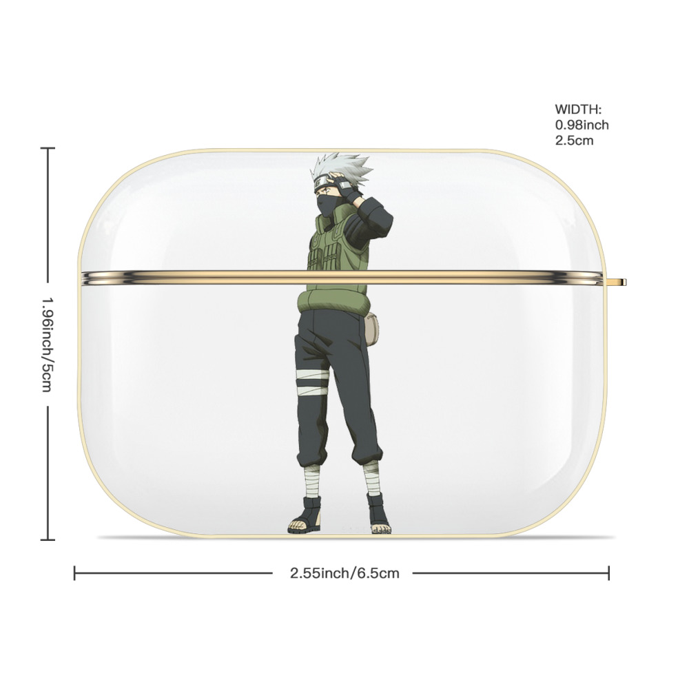 NARUTO -ナルト- はたけ カカシ Hatake Kakashi 【AirPods Pro用】ハードシェル保護ケース｜耐衝撃・防指紋・カラビナ付き商品仕様